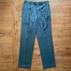 Bullock & Jones San Francisco Super 120 wool 2 pleats dress pants slacks size 34
